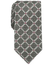MSRP $55 Perry Ellis Men&#39;s Edale Grid Silk Tie Black Size - $15.67
