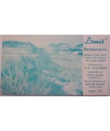 Vintage Louis Restaurants Niagra Falls Business Card - $37.13 MXN