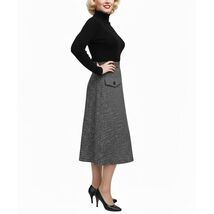 VTG 1950s Derby Confetti Tweed Skirt Black Multi Fleck Mod Old Money Chi... - $903.49 MXN