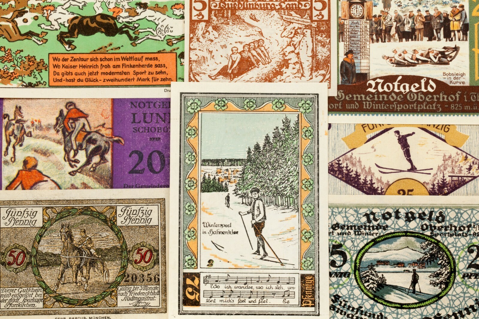 Moneta Notgeld Tedesca Anni 1920 17pz Sport - Jgelshieb, Oberhof, Pfarrkirchen Item image 2