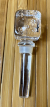 Clear Glass Single Die Dice Wine Stopper 4 1/2 inches Long x 1 1/4 inch ... - $14.00