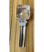 Clear Glass Single Die Dice Wine Stopper 4 1/2 inches Long x 1 1/4 inch ... - £11.05 GBP