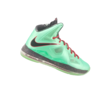 Nike LeBron 10 Cutting Jade 2012 Size 8.5 541100-303 Green Red Christmas OG - £78.51 GBP