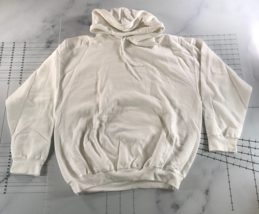 Vintage Gildan Hoodie Sweatshirt Mens Extra Large White Cotton Blend - $24.74