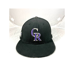 Colorado Rockies New Era MLB 9FIFTY Snapback Hat Cap Black Purple M/L - £15.51 GBP