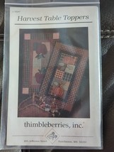 Harvest Table Toppers Thimbleberries Pumpkins &amp; Apple Pattern Primitive Folk Art - £8.15 GBP