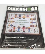 Dimensions Cross Stitch Kit 3023 Grandchildren Birthday Record 1980 - £15.27 GBP