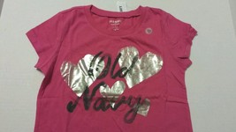 Old Navy Tee Shirt Girls Medium 8 Heart Print Kids - £7.84 GBP