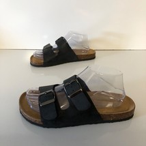 Tamarack Womens Black Sandals Size 9 Double Buckle Cork Footbed Casual Shoe - £12.36 GBP