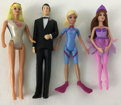 Barbie Doll McDonald&#39;s Toy 4pc Lot Olympics Swimmer Ballet Groom Vintage 90s - £10.37 GBP