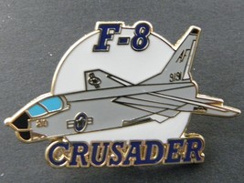 USN F-8 CRUSADER FIGHTER AIRCRAFT LAPEL PIN BADGE 1.5 INCHES - £4.46 GBP