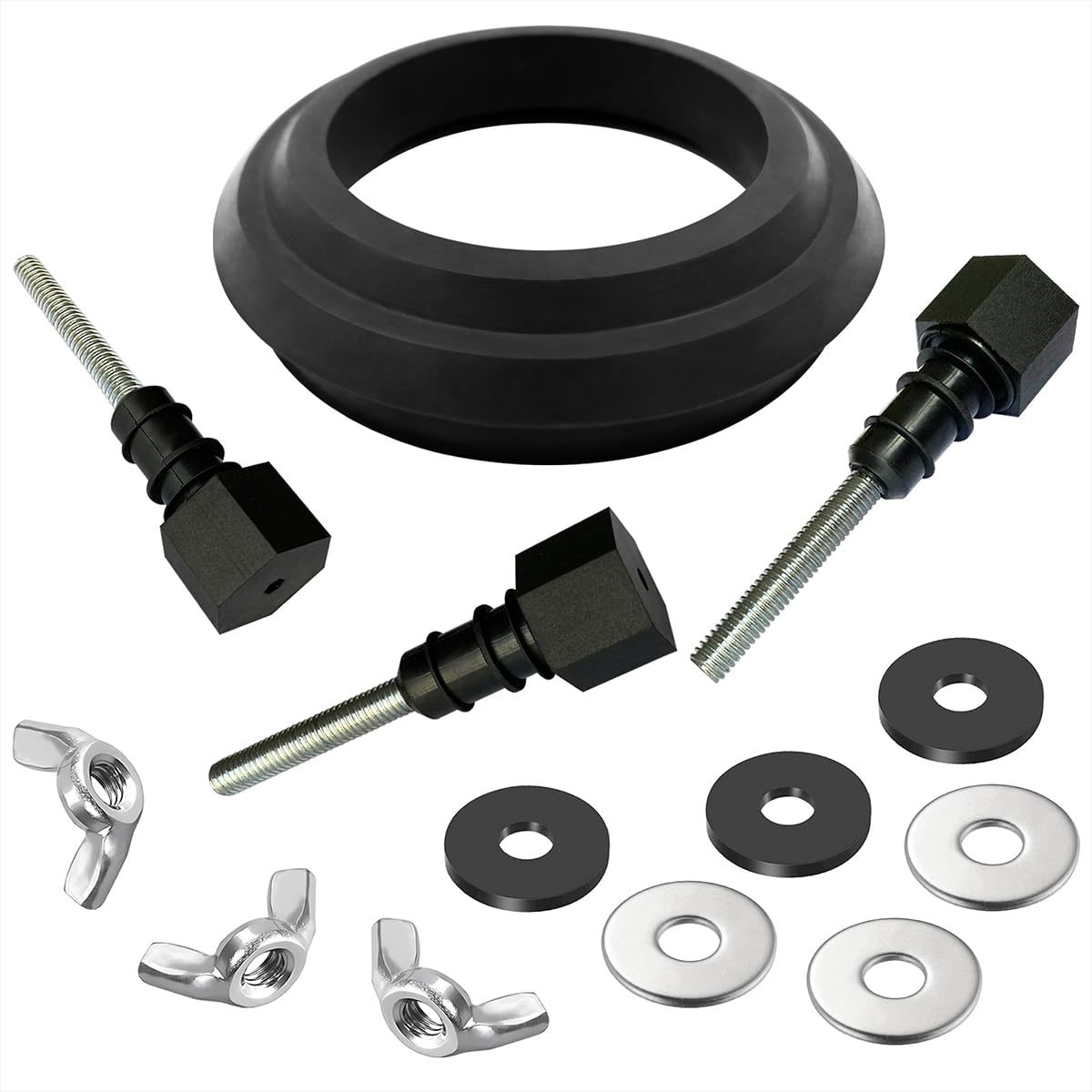 Upgrade 630-0204 2&quot; Tank To Bowl Bolt Kit Replacement For Mansfield, Black - $16.54