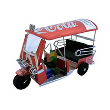 Coca Cola Can Car Model Tuk Tuk Taxi Handmade 125mm / 5&quot; Aluminum 04035 - $35.99
