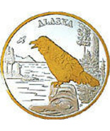 Alaska Mint Raven Gold &amp; Silver Medallion Proof - £117.72 GBP