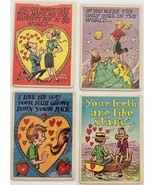 1960 Topps Valentine Funny Sayings Lot of 4 Different Trading Cards - £11.42 GBP