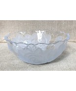 Vintage Mikasa Winter Rose 5 1/4 In Small Crystal Bowl Frosted Floral Scalloped - $13.86