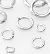 1 pc 14k white  gold OPEN  jump ring 0.6  MM Thick  -- 3 4 5 6 7 8 9 10 MM - £6.64 GBP