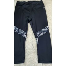 Reebok Leggings Medium Womans Black Capri Athletic Wear Stretchy - £12.03 GBP