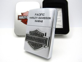 Pacific Harley Davidson Hawaii Engraved Metal ZIPPO 1999 MIB Rare - £99.93 GBP