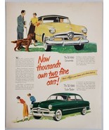 1950 Print Ad The &#39;50 Ford Convertible &amp; Tudor Sedan Happy Couple &amp; Iris... - £16.03 GBP