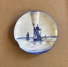 Vtg Blue &amp; White Delft Boat Scene Made In Germany - $416.19 MXN