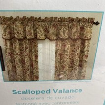 WAVERLY Scalloped Valance One Jacobean Imperial Dress Gold 50”x15” - $19.79