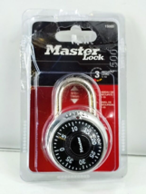 Master Lock 1500D 1-7/8 in. Wide Combination Dial Padlock Silver/Black (1-Pack) - £6.96 GBP