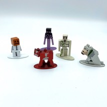 Mojang Minecraft Nano Metal Action Figures Lot of (5) Jada Toys Cow Wolf - £11.76 GBP