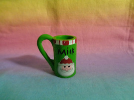 Dollhouse Miniature Christmas Santa Tall Resin Milk Mug - £2.28 GBP