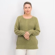 Karen Scott Womens Plus 1X Hazel Cable Knit Pullover Sweater NWT CC32 - £19.34 GBP