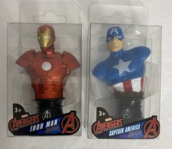 Marvel Avengers Mini Bust Paper Weights Cake Toppers Iron Man Captan  - £5.65 GBP
