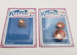 Vintage Nicole Keepsake Dollhouse Miniatures Teapot Pots Lot of 2 New - £19.05 GBP