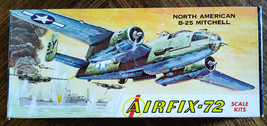 Vtg AirFix-North American B-25 Mitchell 1:72 Scale Model Kit with Stand ... - $21.85
