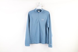 Vintage The North Face Mens Small Spell Out Half Zip Pullover Top Blue P... - $34.60