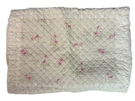 Ashwell Simply Shabby Chic Blue Pink Tiny Roses Pillow Sham Standard - £11.70 GBP