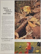 1960' Print Ad Caterpillar CAT Diesel Tractors Peoria,Illinois Dream Home - $18.88