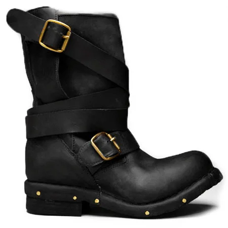 Zobairou Chaussure Femme Boots Black Leather Stocs Rain Boots clic Combat  Style - £304.53 GBP