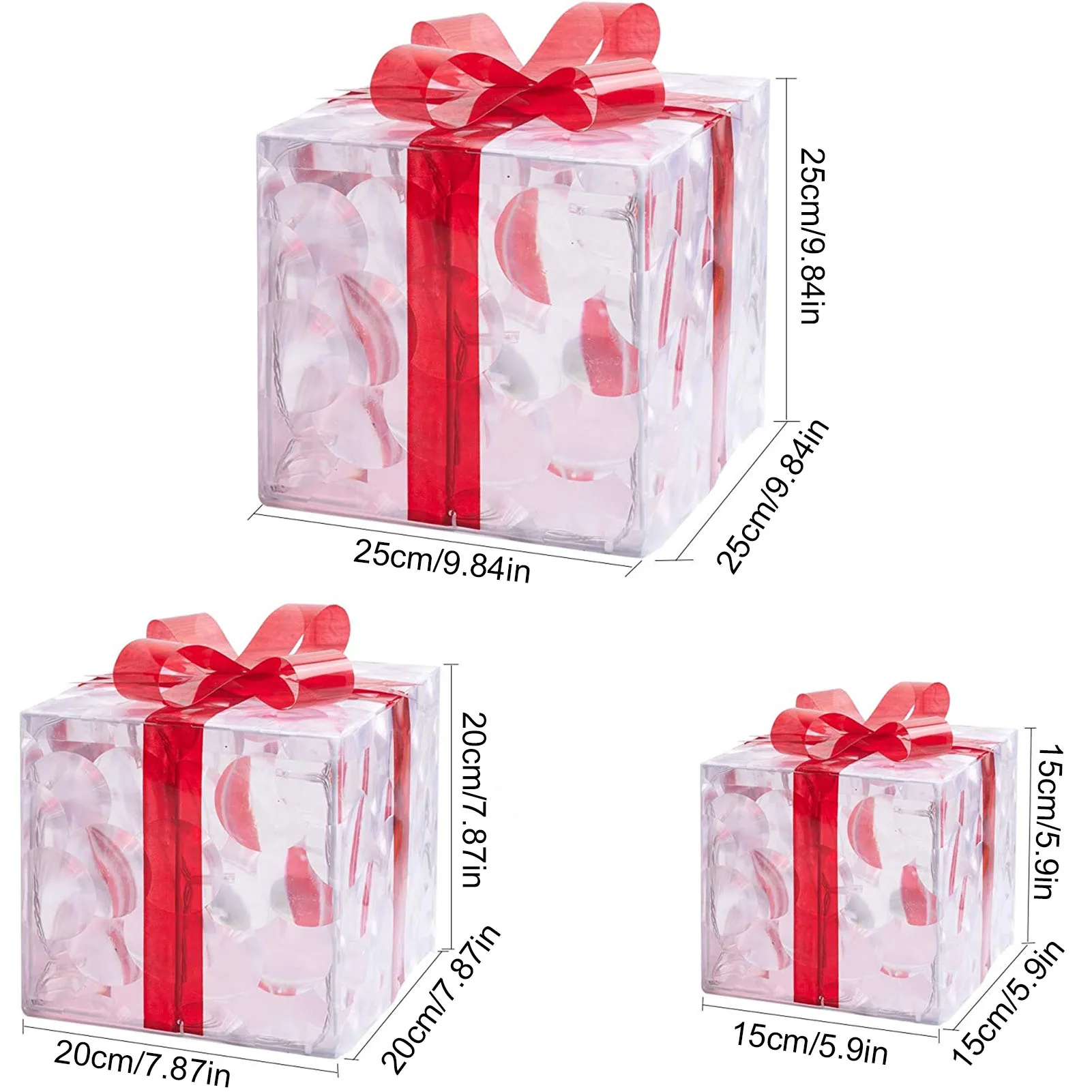 Home Christmas Lighted Boxes Christmas Lighted Gift Boxes Outdoor Decorations Se - £136.32 GBP