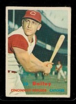 Vintage 1957 Baseball Trading Card TOPPS #128 ED BAILEY Cincinnati Redlegs - £10.03 GBP