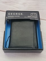 George Black Leather Trifold Wallet with Box - $9.89