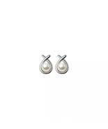 Anyco Earrings Fashion Silver 925 Sterling Simple Geometric Line Synthet... - $350.82 MXN