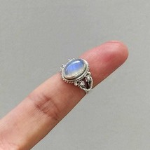 Rainbow Moonstone 925 Sterling Silver Handmade Designer Jewelry Ring - $18.31