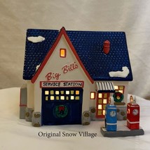 Dept 56 Service Station Snow Village Lighted Christmas Building - 1988 - £33.46 GBP