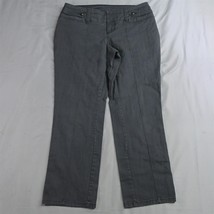 Lane Bryant 16 Mid Rise Straight Gray Stretch Denim Womens Jeans - $11.99