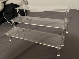 Famyards Acrylic Display Risers, Perfume Stand Organizer 3 Tiered 11&quot; x ... - $18.71