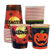 Pumpkin Paper Cup, Disposable Coffee Cup, Suitable For Hot And Cold Beve... - £27.14 GBP