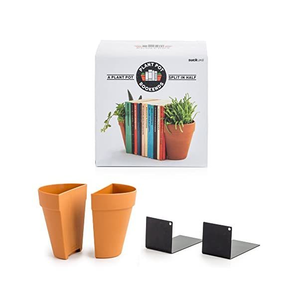 SUCK UK Planter Bookends, Brown, 12 x 12 x 15.5 cm  - $43.00