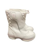 Lands’ End Girls Snow Boots Size 2 White/ Pink Excellent Condition - $19.64 CAD