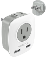 US to Japan Plug Adapter, VINTAR 2 Prong to 3 Prong Outlet Adapter with ... - £20.02 GBP