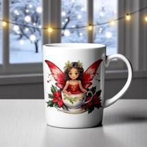 Christmas Fairy Mug – Poinsettia Teacup Design – 11oz/15oz Holiday Gift - $15.83+